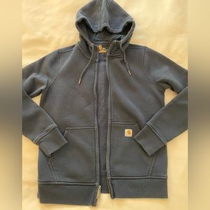 Women’s Carhartt Zip-up Hoody Sweatshirt Navy Small